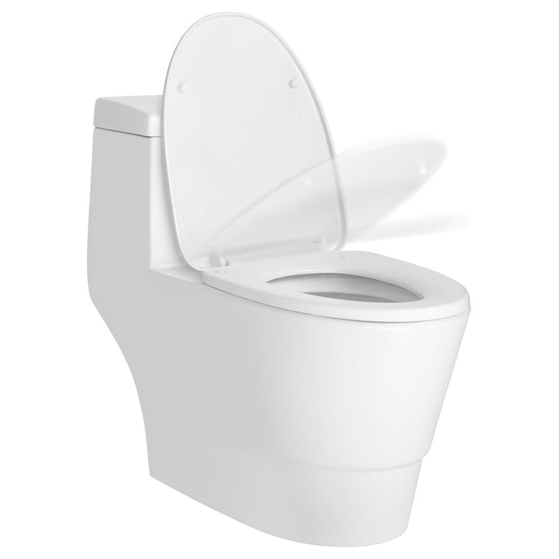 LessCare LT3 Dual Flush Elongated One-Piece Ceramic Toilet