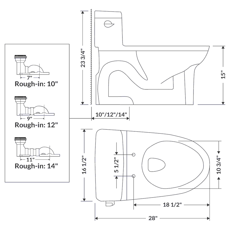 LessCare LT4 Soft-Close One Piece Modern Toilet