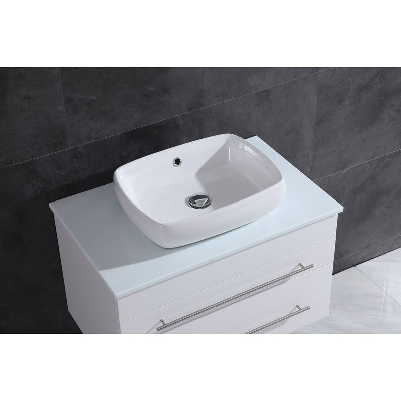 LessCare Vanity Cabinet White Modern 30" LV11-30W