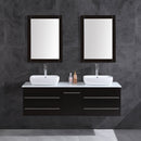 LessCare Vanity Cabinet Espresso Modern 60" LV11-60B