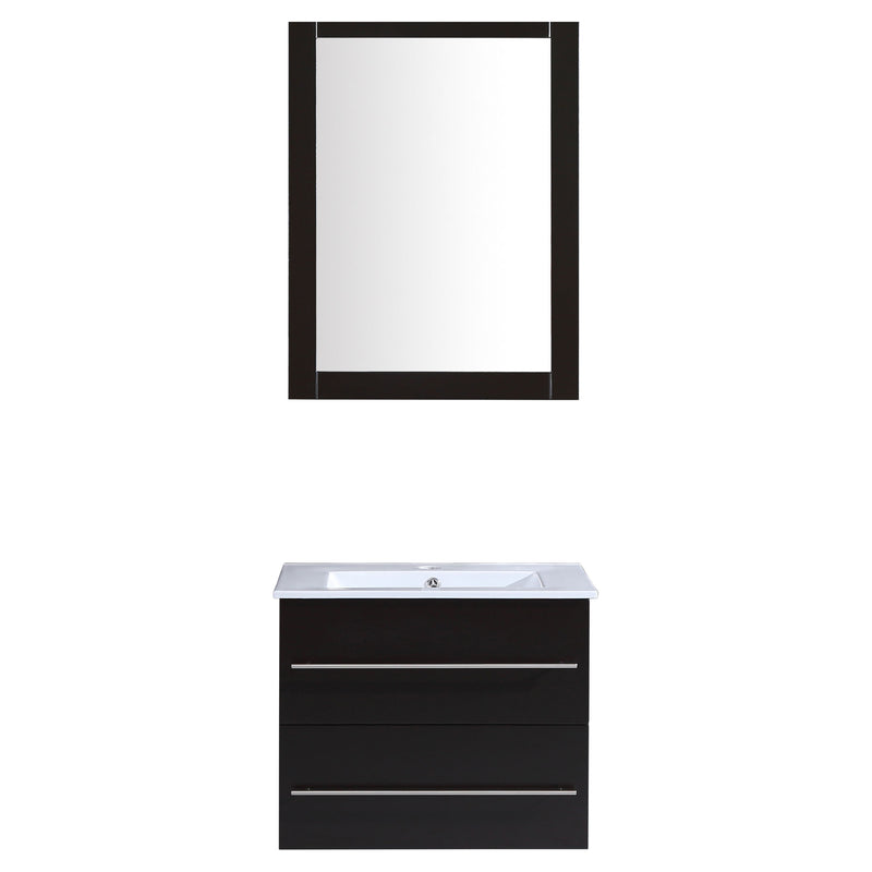 LessCare Vanity Cabinet Espresso Modern 23.875"W LV12-24B