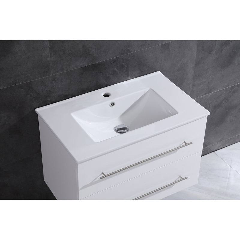 LessCare Vanity Cabinet White Modern 29.875" LV12-30W