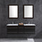 LessCare Vanity Cabinet Espresso Modern 60" LV12-60B