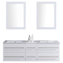 LessCare Vanity Cabinet White Modern 60"W LV12-60W