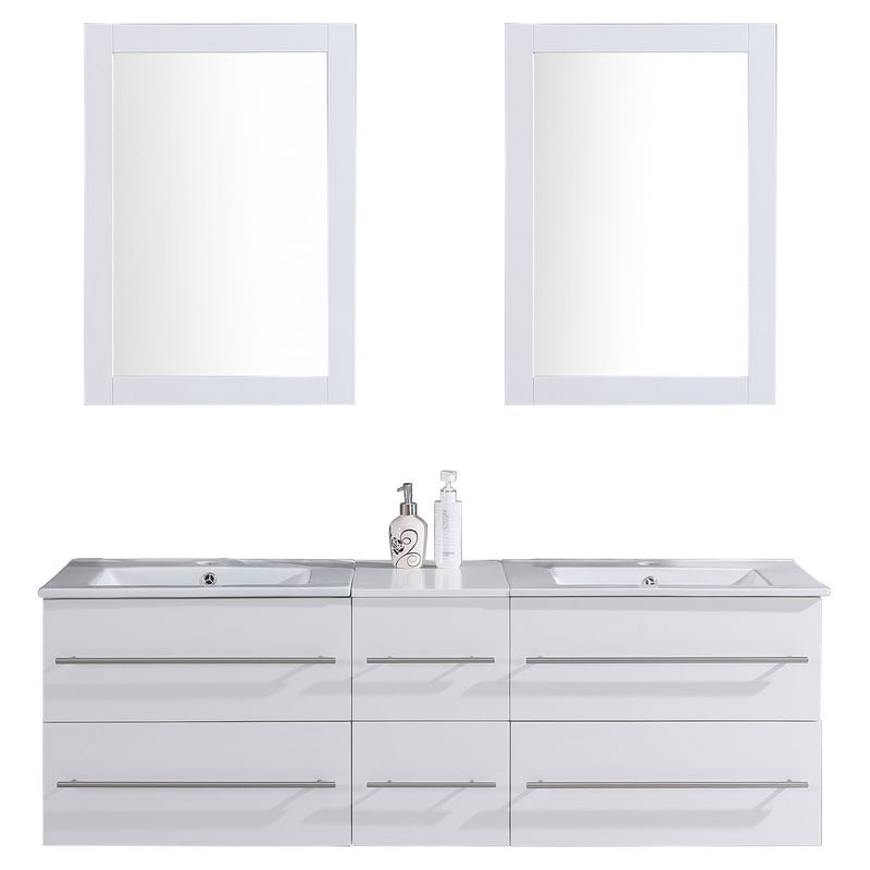 Vanity Cabinet White Modern 60"W LV12-60W LV12-60W