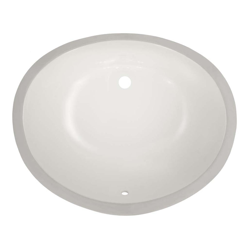 LessCare White Ceramic Undermount Vanity Sink LV1512W