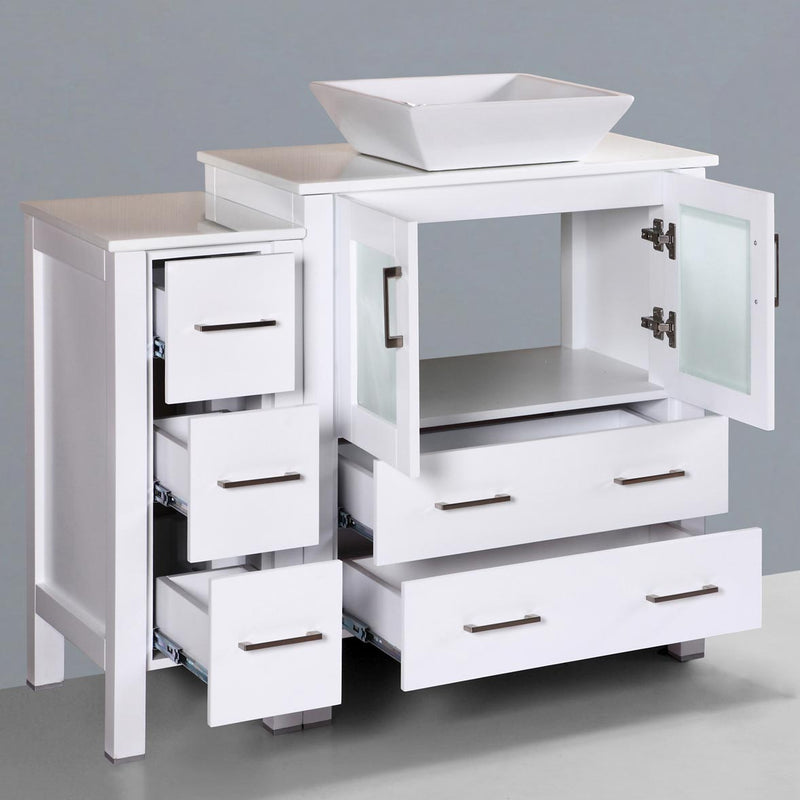 LessCare 12" Modern Vanity Drawer Base White