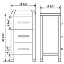 LessCare 42" Black Vanity Set One 30" Sink Base One 12" Drawer Base LV3-C2-42-B