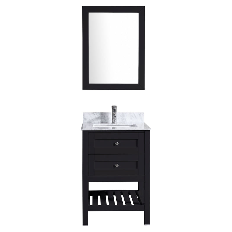 LessCare Vanity Cabinet Set Espresso 23.5"W LV6-24B