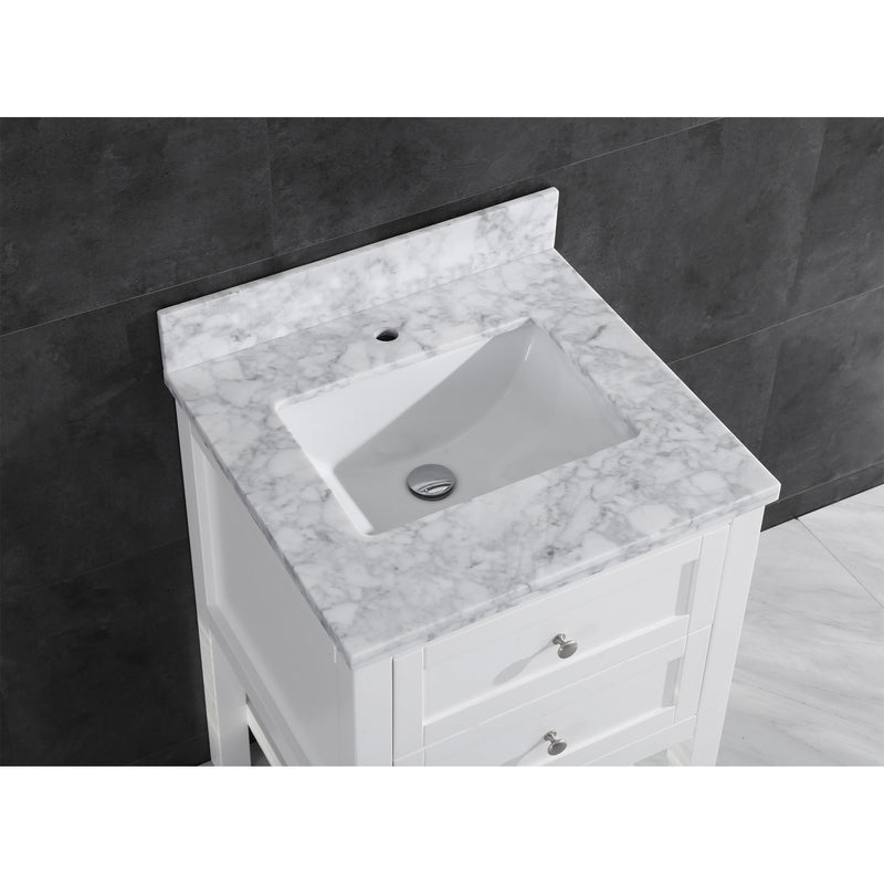 LessCare Vanity Cabinet Set White 23.5" LV6-24W