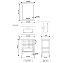 LessCare Vanity Cabinet Set Espresso 29.5" LV6-30B