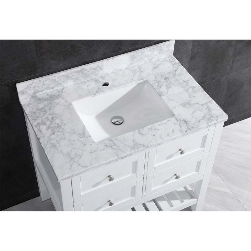 LessCare Vanity Cabinet Set White 29.5" LV6-30W