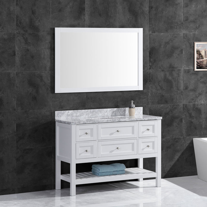 LessCare Vanity Cabinet Set White 47.5" LV6-48W