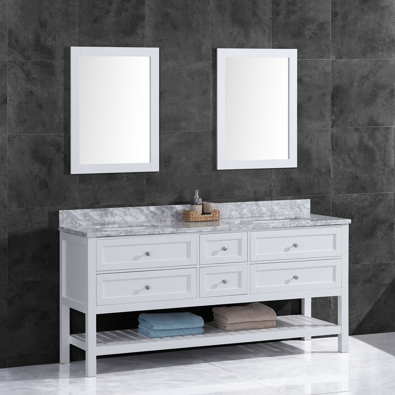 LessCare Vanity Cabinet Set White 59" LV6-60W