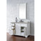 James Martin Savannah 48" Single Vanity Cabinet Bright White with 3 cm Eternal Serena Quartz Top 238-104-V48-BW-3ESR