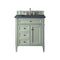 James Martin Brittany 30" Single Vanity Sage Green with 3 cm Charcoal Soapstone Quartz Top 650-V30-SGR-3CSP