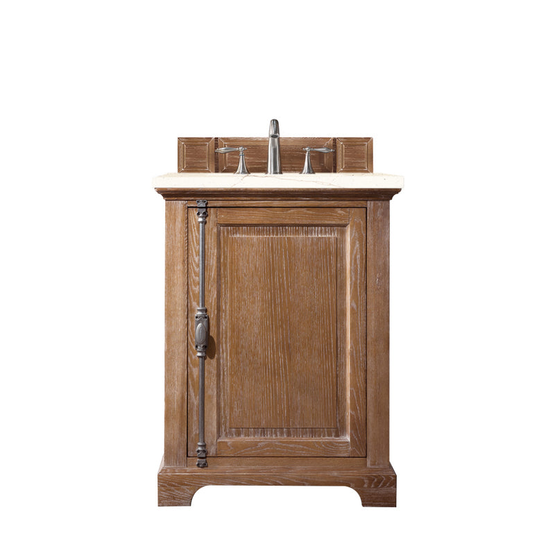 James Martin Providence 26" Single Vanity Cabinet Driftwood with 3 cm Eternal Marfil Quartz Top 238-105-V26-DRF-3EMR