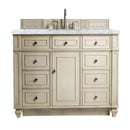 James Martin Bristol 48" Single Vanity Vintage Vanilla with 3 cm Carrara Marble Top 157-V48-VV-3CAR