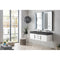 James Martin Mercer Island 59" Double Vanity Glossy White with Dusk Gray Glossy Composite Top 389-V59D-GW-A-DGG