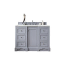 James Martin De Soto 48" Single Vanity Silver Gray with 3 cm Ethereal Noctis Quartz Top 825-V48-SL-3ENC