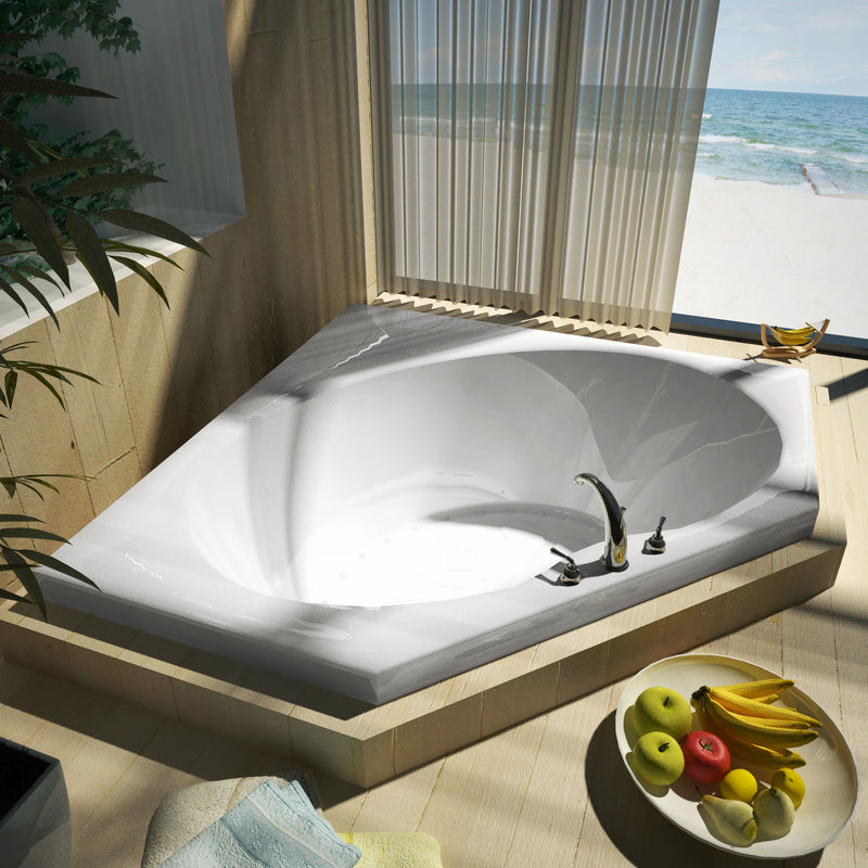 Atlantis Whirlpools Eclipse 60" x 60" Corner Air Jetted Bathtub