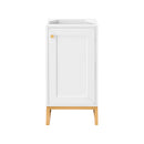 James Martin Chianti 16" Single Vanity Cabinet Glossy White Radiant Gold E303-V16-GW-RGD