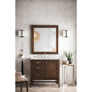 James Martin Addison 36" Single Vanity Cabinet Mid Century Acacia with 3 cm Ethereal Noctis Quartz Top E444-V36-MCA-3ENC