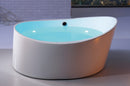 ALFI EAGO 66" Round Free Standing Acrylic Air Bubble Bathtub AM2130