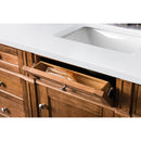 James Martin Brittany 60" Saddle Brown Single Vanity with 3 cm Classic White Quartz Top 650-V60S-SBR-3CLW