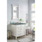 James Martin Brittany 30" Single Vanity Bright White with 3 cm Cala Blue Quartz Top 650-V30-BW-3CBL