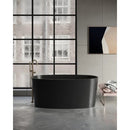 Bemma Mira 59" L x 30" W Freestanding Soaking Solid Surface Bathtub