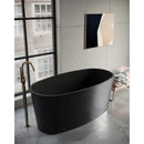 Bemma Mira 59" L x 30" W Freestanding Soaking Solid Surface Bathtub