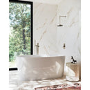 Bemma Mira 59" L x 30" W Freestanding Soaking Solid Surface Bathtub