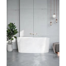 Bemma Mira 59" L x 30" W Freestanding Soaking Solid Surface Bathtub