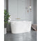 Bemma Mira 59" L x 30" W Freestanding Soaking Solid Surface Bathtub