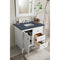 James Martin Palisades 36" Single Vanity Bright White with 3 cm Charcoal Soapstone Quartz Top 527-V36-BW-3CSP