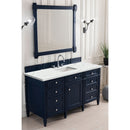 James Martin Brittany 60" Victory Blue Single Vanity with 3 cm Ethereal Noctis Quartz Top 650-V60S-VBL-3ENC