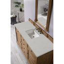 James Martin Savannah 60" Single Vanity Cabinet Driftwood with 3 cm Eternal Serena Quartz Top 238-104-5311-3ESR