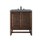 James Martin Athens 30" Single Vanity Cabinet Mid Century Acacia with 3 cm Cala Blue Top E645-V30-MCA-3CBL