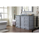 James Martin De Soto 48" Single Vanity Silver Gray with 3 cm Cala Blue Quartz Top 825-V48-SL-3CBL