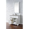 James Martin Savannah 36" Single Vanity Cabinet Bright White with 3 cm Eternal Serena Quartz Top 238-104-V36-BW-3ESR