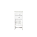 James Martin Athens 15" Cabinet with Drawers and Door Glossy White with 3 cm Eternal Jasmine Pearl Quartz Top E645-B15R-GW-3EJP