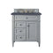 James Martin Brittany 30" Single Vanity Urban Gray with 3 cm Charcoal Soapstone Quartz Top 650-V30-UGR-3CSP