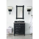 James Martin Brittany 30" Single Vanity Black Onyx with 3 cm Gray Expo Quartz Top 650-V30-BKO-3GEX