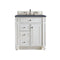 James Martin Bristol 30" Single Vanity Bright White with 3 cm Charcoal Soapstone Quartz Top 157-V30-BW-3CSP