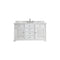 James Martin Savannah 60" Single Vanity Cabinet Bright White with 3 cm Ethereal Noctis Quartz Top 238-104-V60S-BW-3ENC