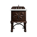 James Martin Balmoral 26" Single Vanity Cabinet Antique Walnut with 3 cm Ethereal Noctis Quartz Top 150-V26-ANW-3ENC