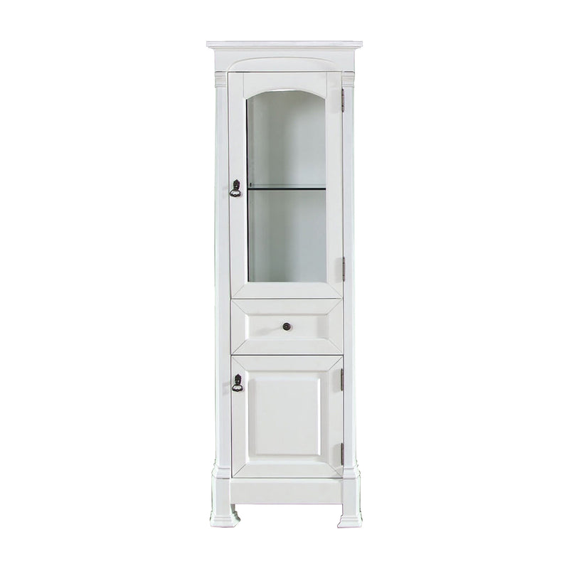 James Martin Brookfield 60" Bright White Single Vanity with 3 cm Carrara Marble Top 147-V60S-BW-3CAR