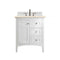 James Martin Palisades 30" Single Vanity Bright White with 3 cm Eternal Marfil Quartz Top 527-V30-BW-3EMR