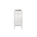 James Martin Athens 15" Cabinet with Drawers and Door Glossy White E645-B15L-GW